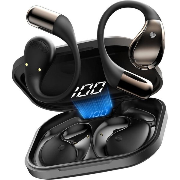 ibettertec Open Ear Kopfhörer, In Ear Ohrhörer, Bluetooth 6.0 Sport-Kopfhörer Open-Ear-Kopfhörer (Reduzierung des Anrufrauschens und Intelligente Bassoptimierun