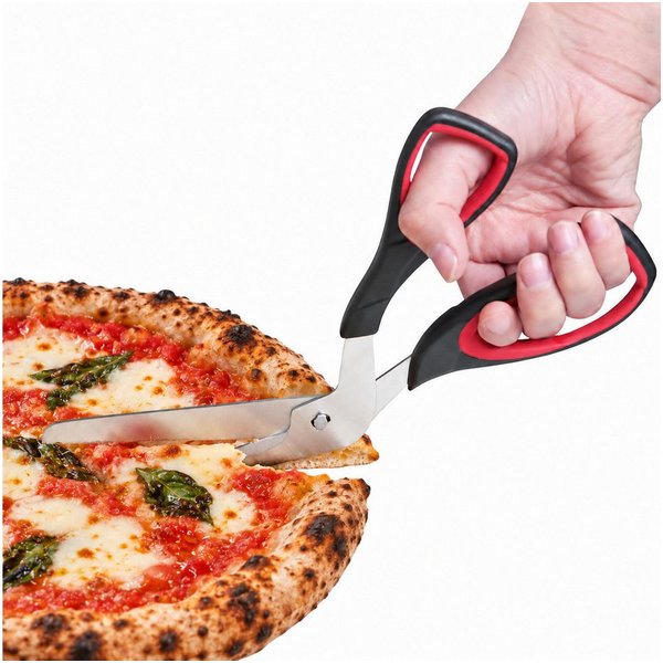 ibettertec Pizzaschneider Pizzaschere Edelstahl, hochwertig scharf, 27 cm,Praktisch & Sicher, zum Reinigen zerlegbar, ideal für Pizza, Steak, Gemüse, Obst & Krä