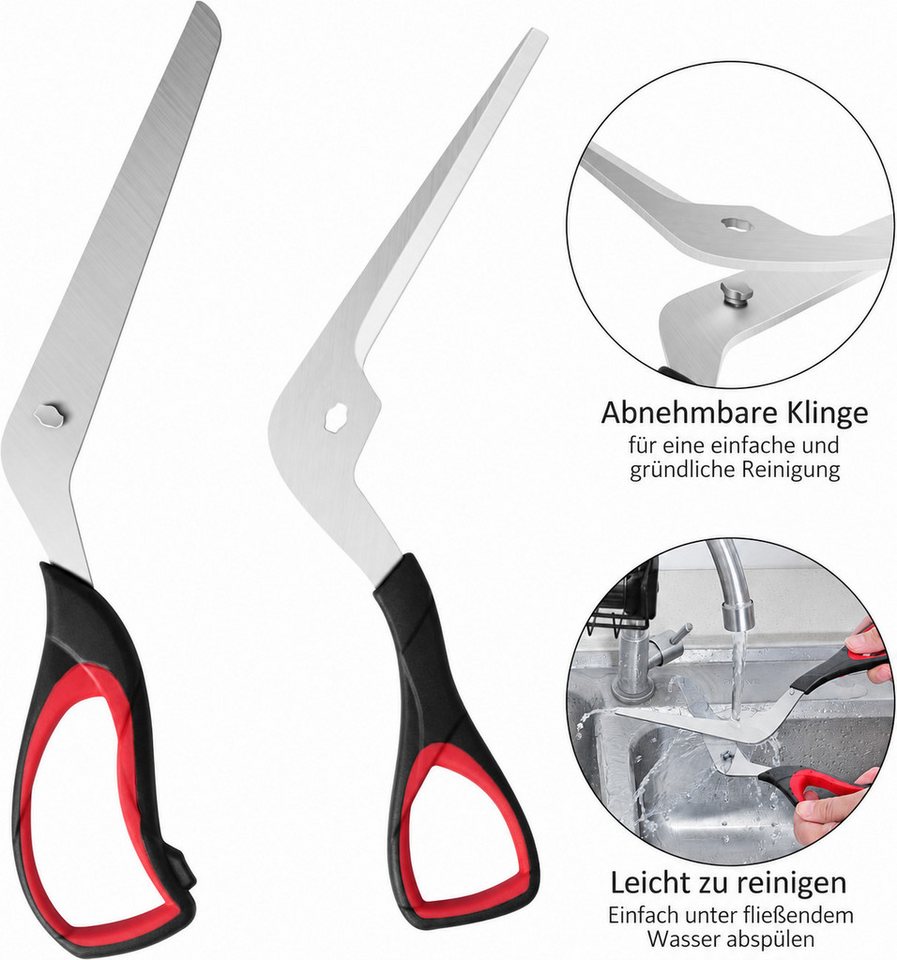 ibettertec Pizzaschneider Pizzaschere Edelstahl, hochwertig scharf, 27 cm,Praktisch & Sicher, zum Reinigen zerlegbar, ideal für Pizza, Steak, Gemüse, Obst & Krä – Bild 4 von 5