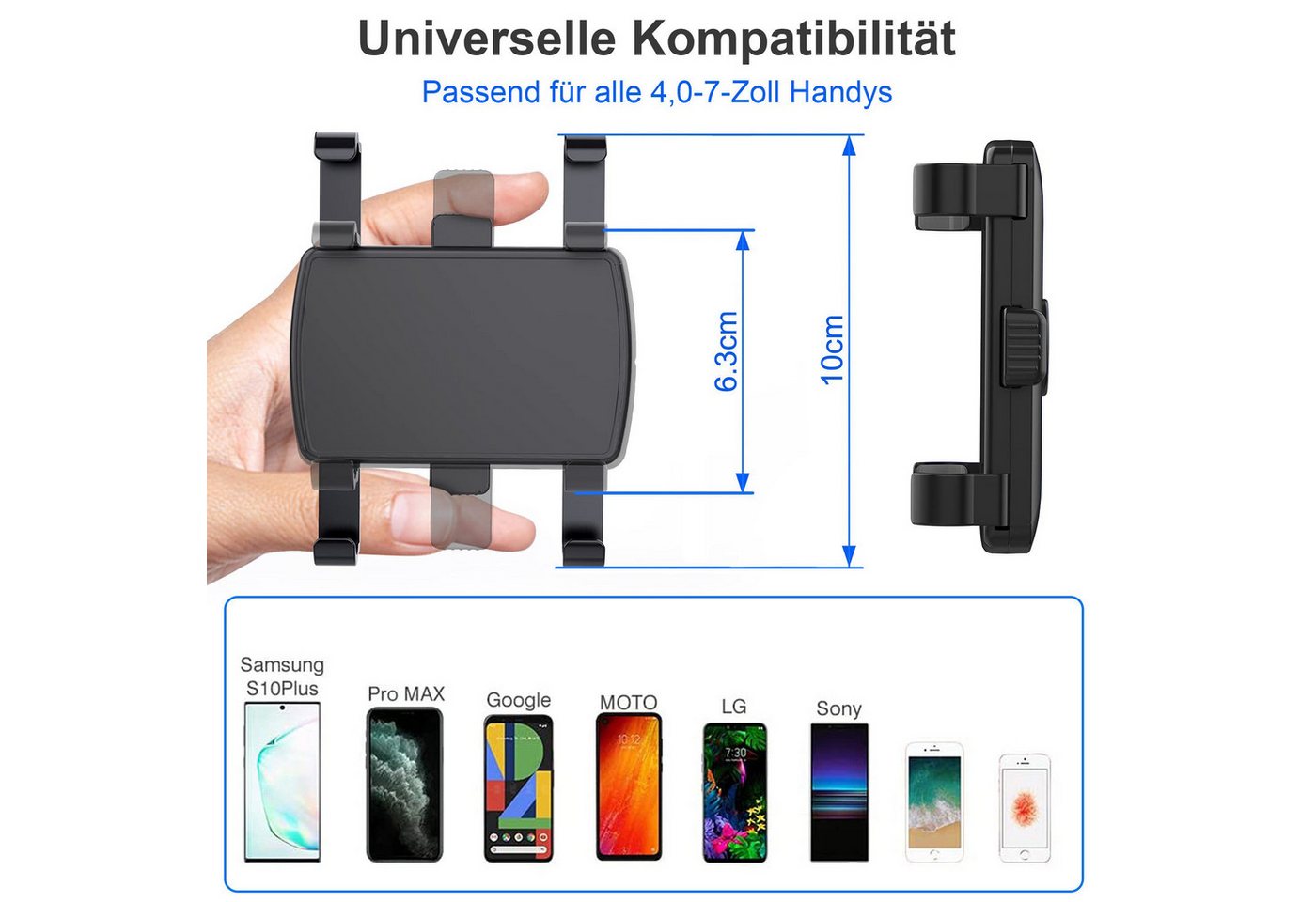 ibettertec Smartphone-Halterung Handyhalterung Auto, 360° drehbar Flexibel Auto Handyhalter – Bild 2 von 5