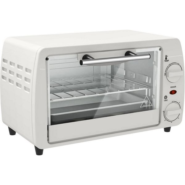 ibettertec Toaster Mini-Backofen Toasterofen, 10L, 1 Backblech, 1 Rost, Timer 0-60 Min., 100-230°C, 36,5x26x22 cm, Cremeweiß