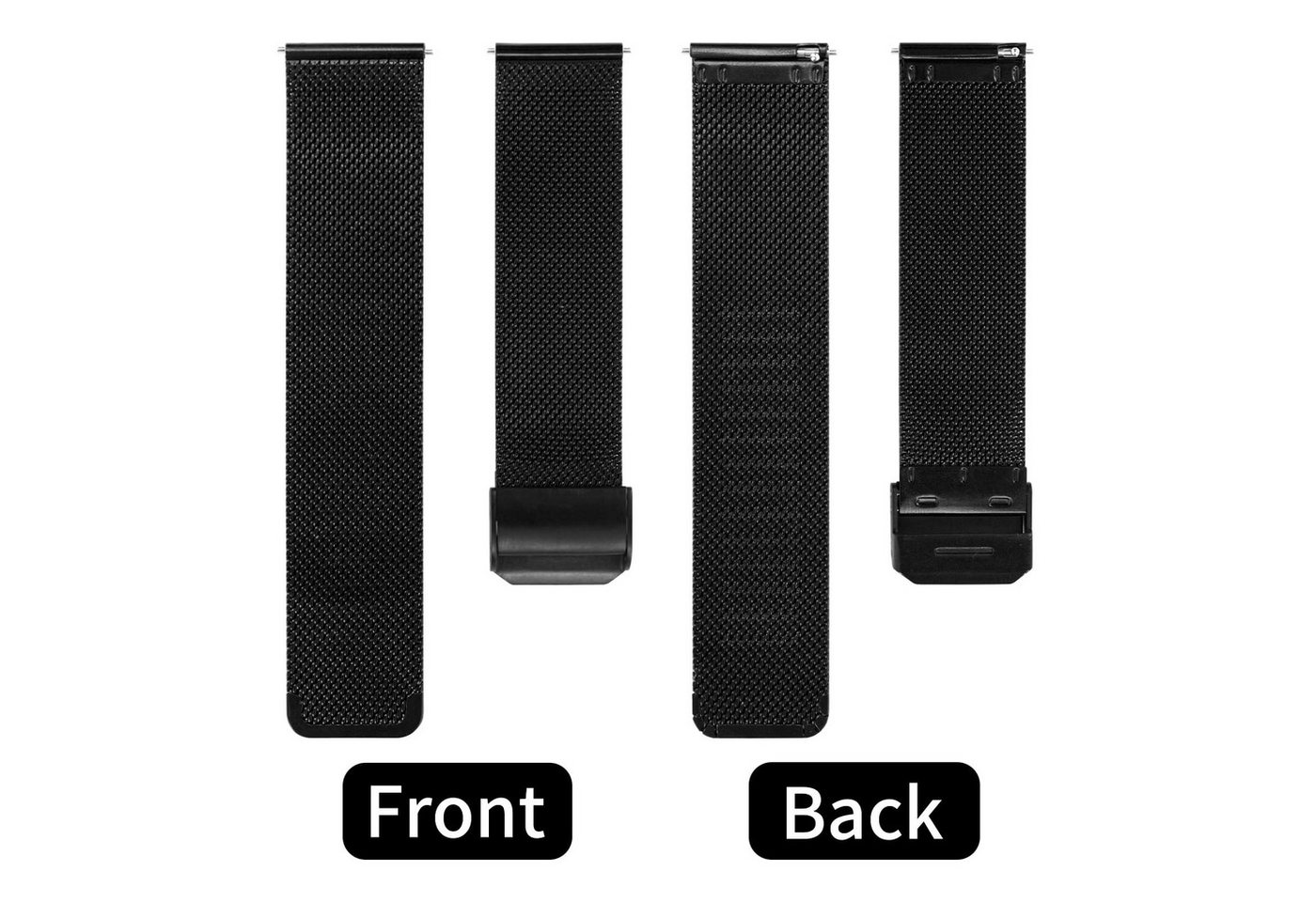 ibettertec Uhrenarmband Uhrenarmband, Ersatz Edelstahl Metallgitterband, Watch Uhren Ersatzband Für Damen Herren 22 mm – Bild 2 von 5