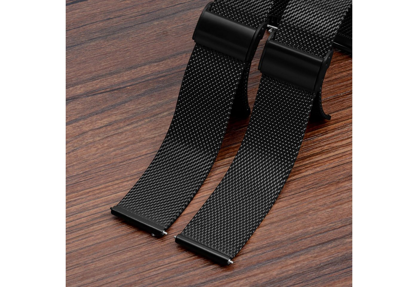 ibettertec Uhrenarmband Uhrenarmband, Ersatz Edelstahl Metallgitterband, Watch Uhren Ersatzband Für Damen Herren 22 mm – Bild 3 von 5
