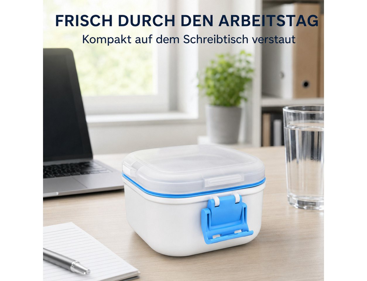 ibettertec Zahndose Prothesenfall Organizer mit Sieb Zahnprothesen-Behälter (Set, 1 St., Einschichtige Zahnersatz-Reinigungsbox mit Verschlussclip), Mit Sieb zu – Bild 5 von 5