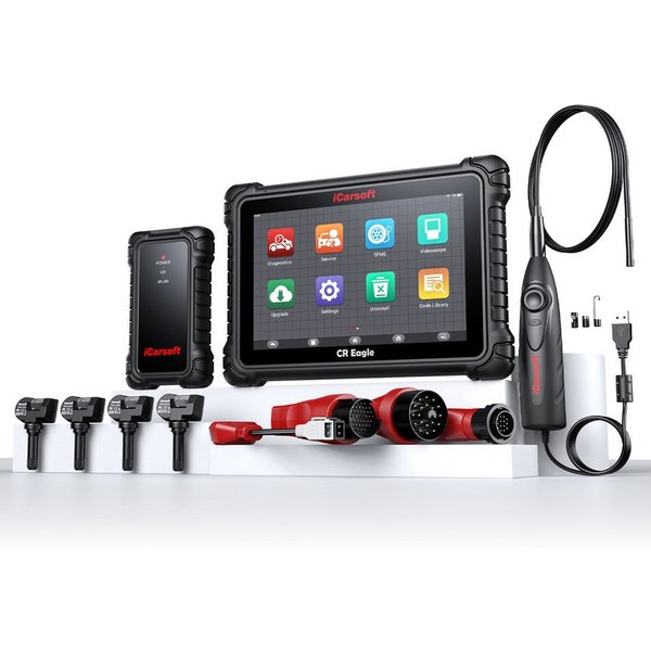 iCarsoft OBD2-Diagnosegerät CR EAGLE OBD2 Scanner + TMPS + VCI + Videoskop inkl. Updates