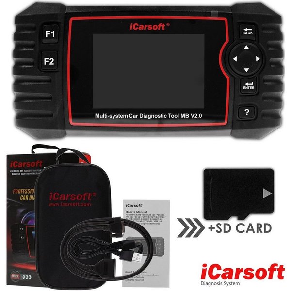 iCarsoft OBD2-Diagnosegerät MB V2.0 Auslesen, Wartung und Service für Mercedes, Sprinter, Smart
