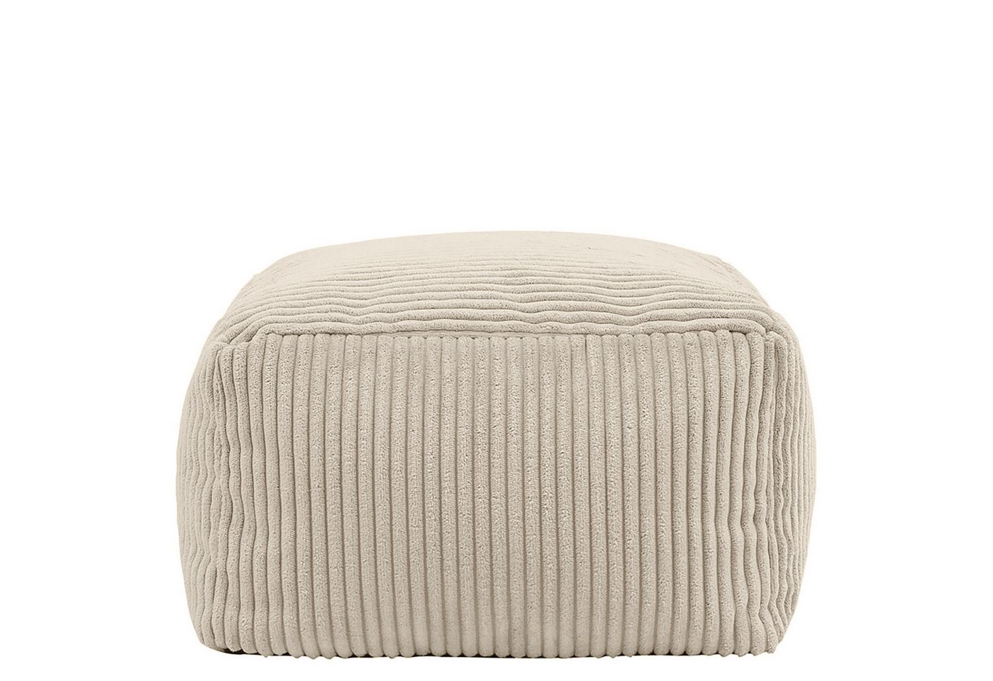 icon Pouf aus Cord „Amara“, mit Füllung, 40x40x25, Made in Germany – Bild 3 von 5