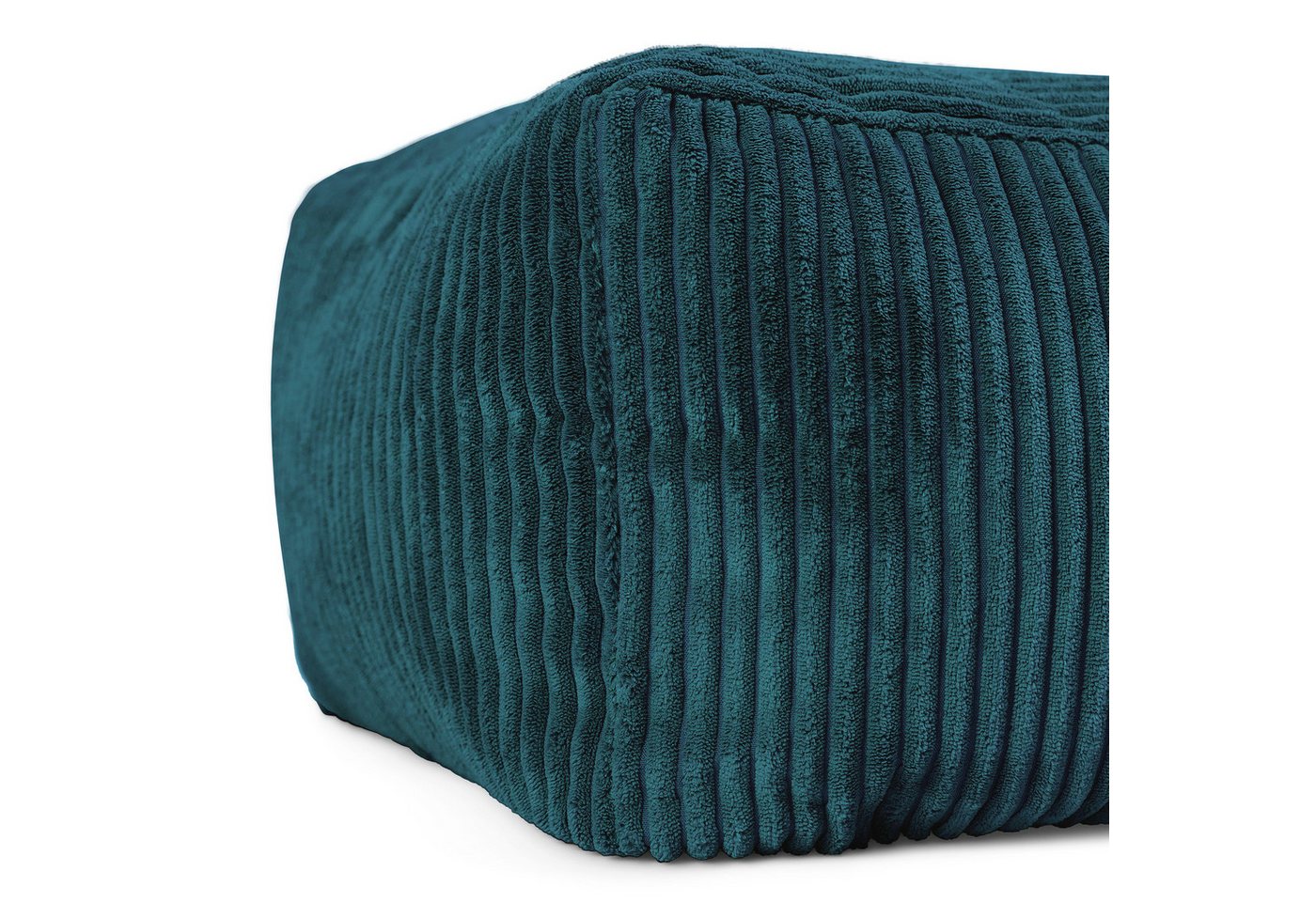 icon Pouf aus Cord „Amara“, mit Füllung, 40x40x25, Made in Germany – Bild 5 von 5