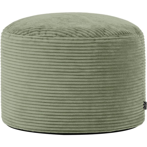 icon Pouf XL aus Cord „Milano“, mit Füllung, 55x55x35, Made in Germany