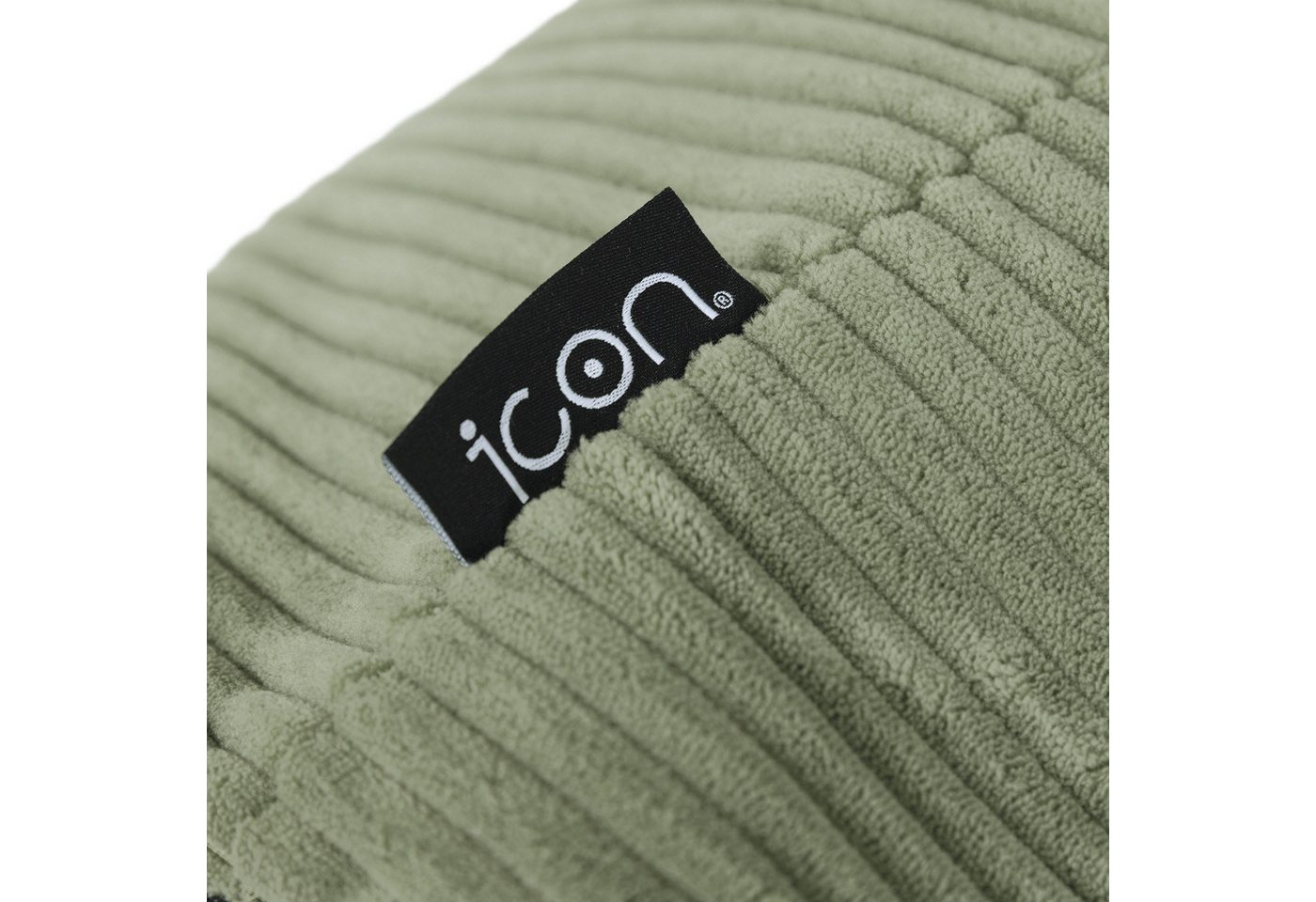 icon Pouf XL aus Cord „Milano“, mit Füllung, 55x55x35, Made in Germany – Bild 4 von 5