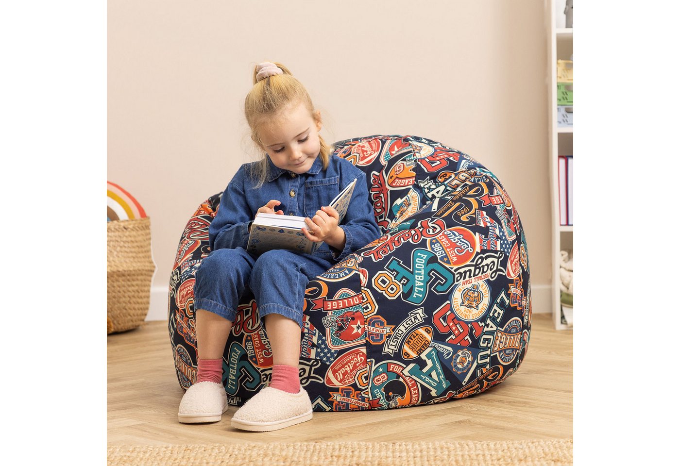 icon Sitzsack Kinder Druck Groß, 80x45cm, Made in Germany, für Kinderzimmer – Bild 2 von 5