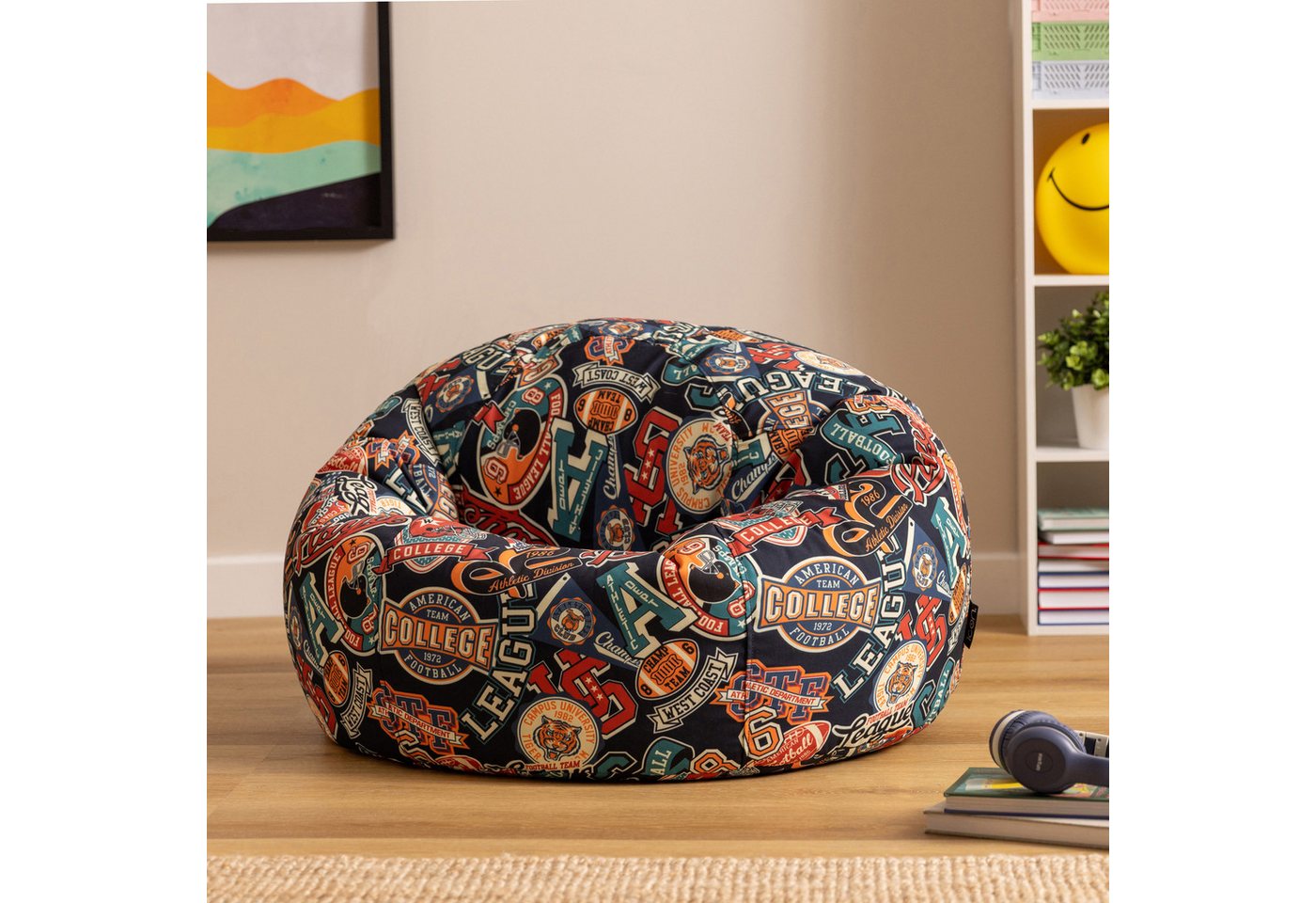 icon Sitzsack Kinder Druck Groß, 80x45cm, Made in Germany, für Kinderzimmer – Bild 3 von 5