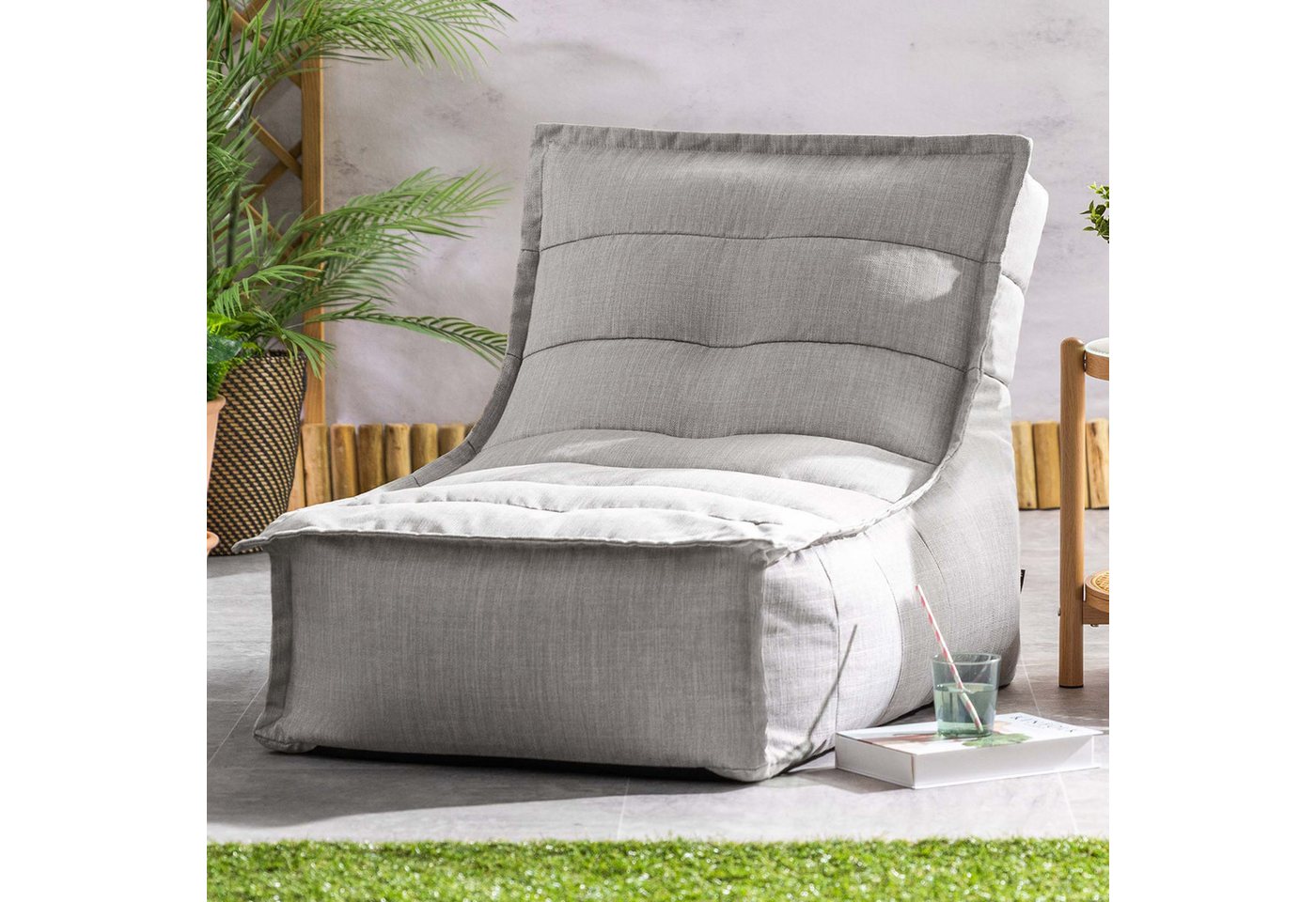 icon Sitzsack Outdoor Liege „Dolce", 75x75x96cm, Made in Germany, UV-beständig, wetterfest – Bild 2 von 5