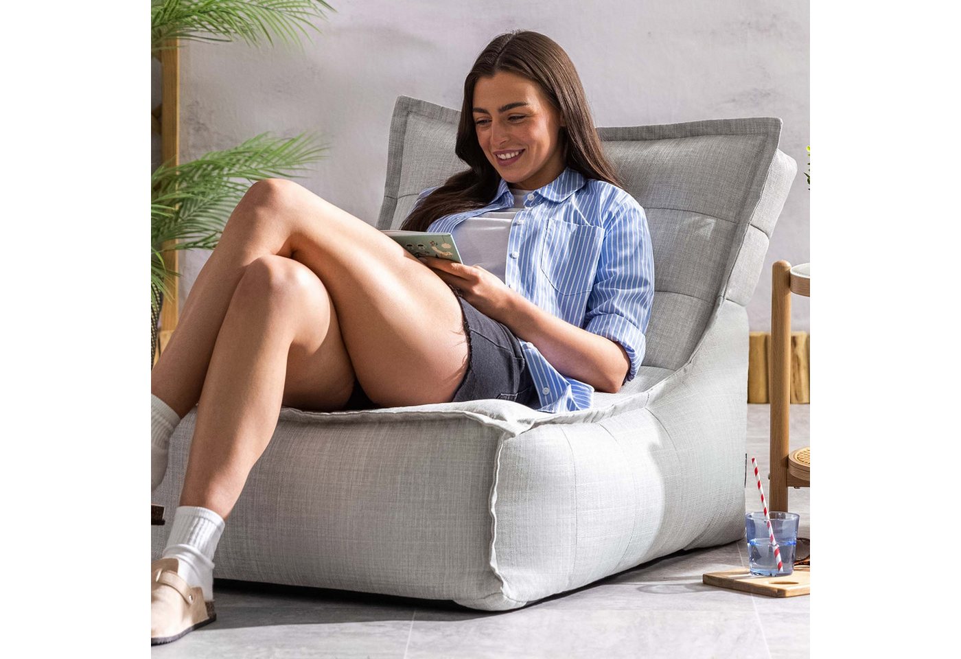 icon Sitzsack Outdoor Liege „Dolce", 75x75x96cm, Made in Germany, UV-beständig, wetterfest – Bild 3 von 5