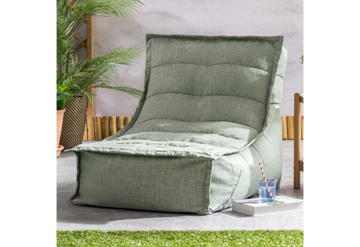 icon Sitzsack Outdoor Liege „Dolce", 75x75x96cm, Made in Germany, UV-beständig, wetterfest – Bild 2 von 5