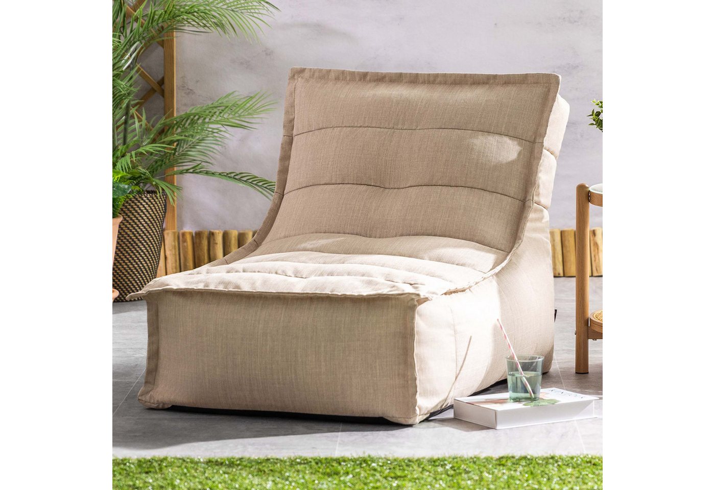 icon Sitzsack Outdoor Liege „Dolce", 75x75x96cm, Made in Germany, UV-beständig, wetterfest – Bild 2 von 5