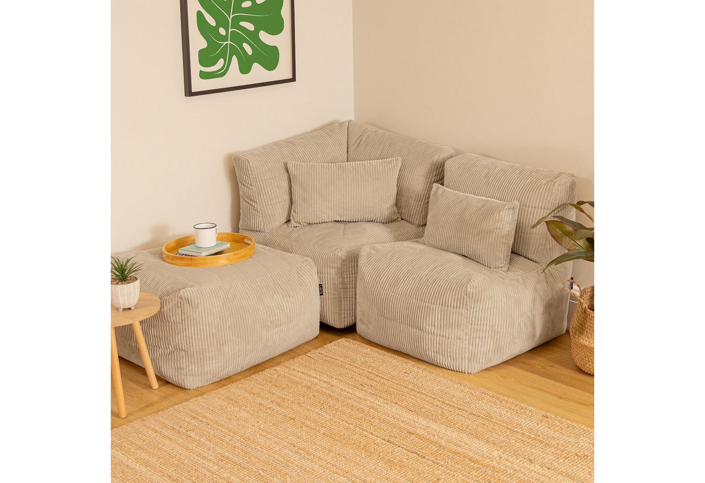 icon Sofa Modulares Ecksofa aus Cord Flauschig „Noa“, Spar-Set, Made in Germany, für Wohnzimmer und Kinderzimmer – Bild 3 von 5