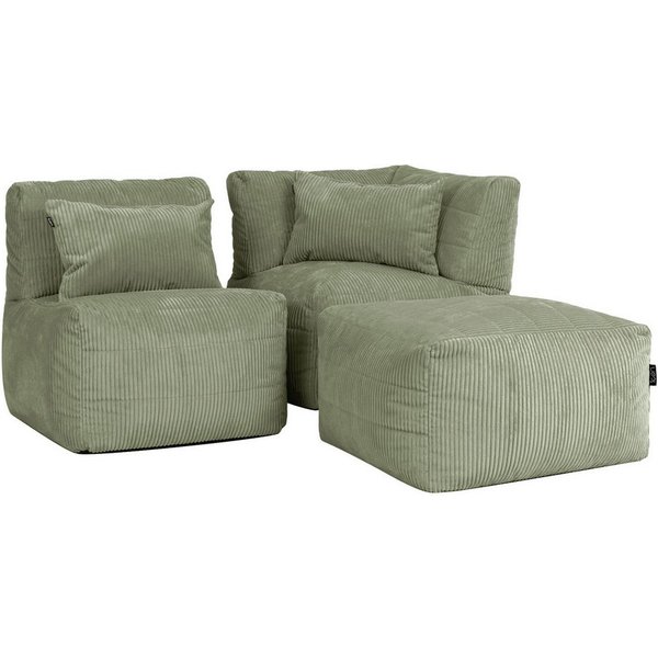 icon Sofa Modulares Ecksofa aus Cord Flauschig „Noa“, Spar-Set, Made in Germany, für Wohnzimmer und Kinderzimmer