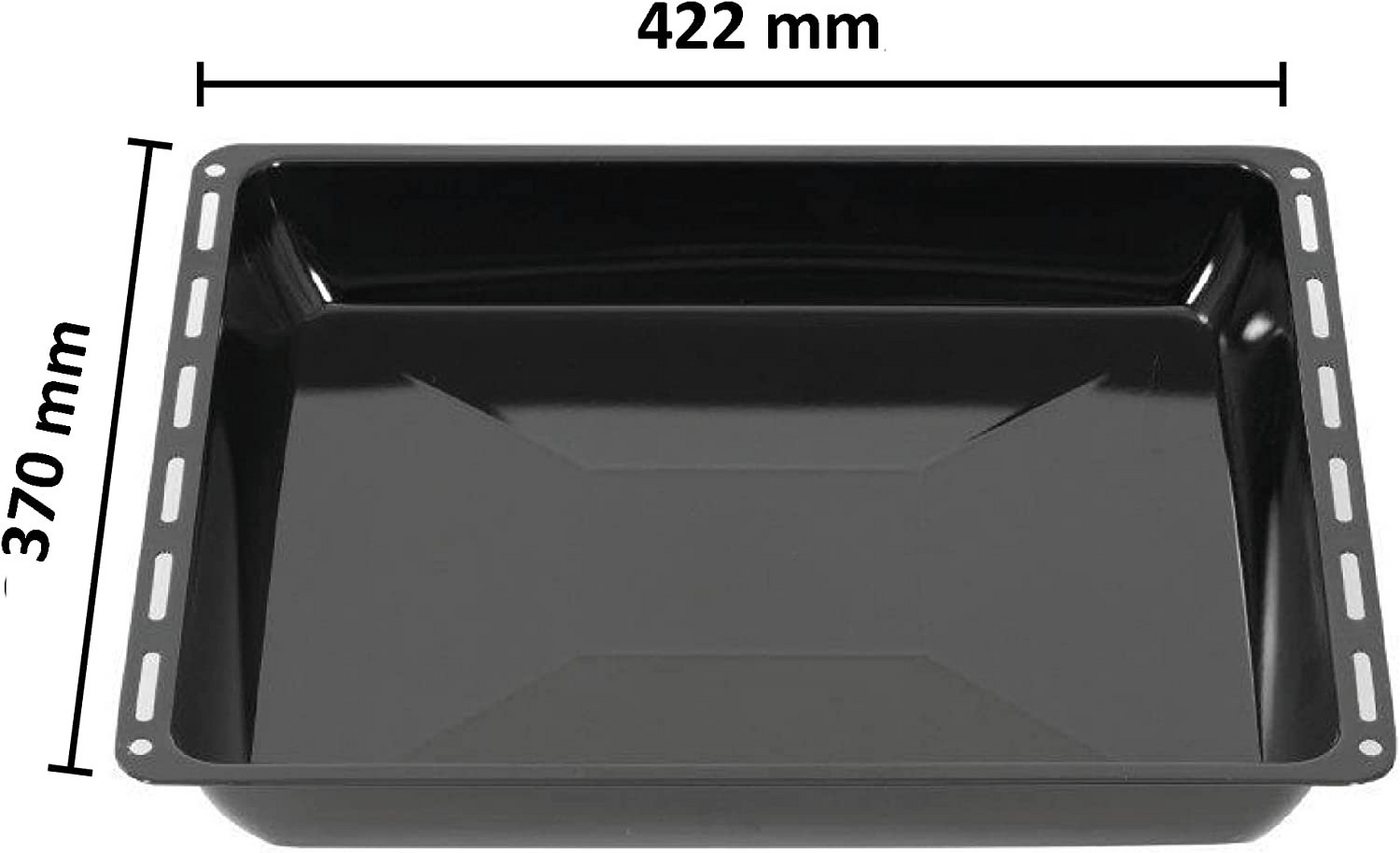ICQN Backblech 422 x 370 x 25 mm, Emaille, (1-St), Fettpfanne für Backofen und Herd, 42,2x37x2,5 cm – Bild 2 von 5