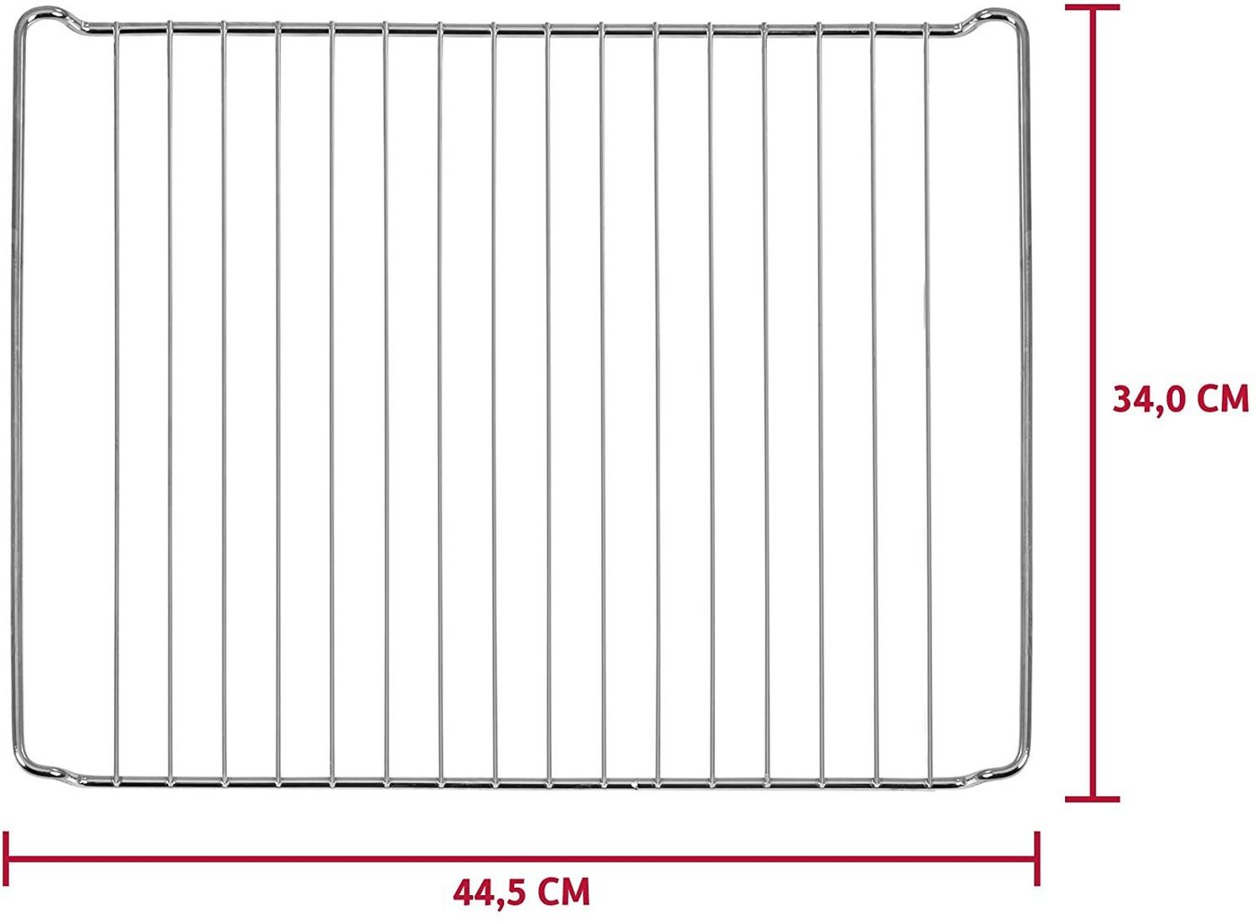 ICQN Backofenrost 445x340 mm Backofengitter, Stahl, (1-St), Passend für, Whirlpool-Gruppe, Ignis, Bauknecht, Indesit, Algor – Bild 2 von 5