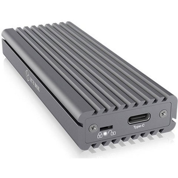ICY BOX Festplatten-Gehäuse M.2 NVMe SSD Gehäuse mit Schreibschutz IB-1817M-C31 USB 60509, Schreibschutzschalter