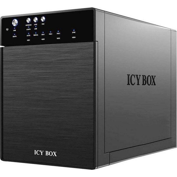ICY BOX Festplatten-Gehäuse Raidsonic IB-3640SU3 Externes 4-fach JBOD-Gehäuse mit eSATA, HotSwap-fähig