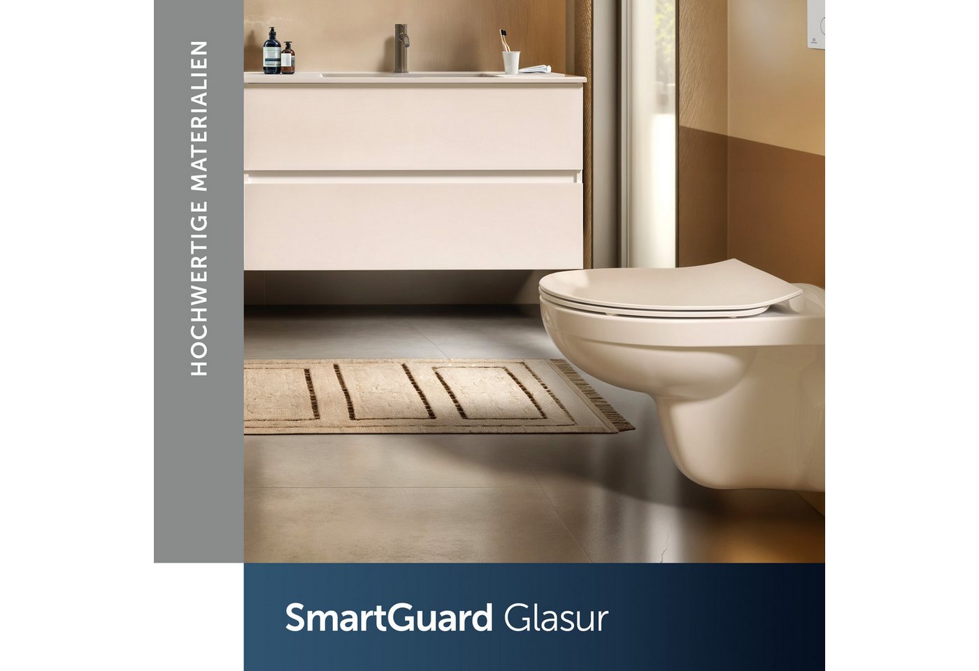 Ideal Standard WC-Sitz Universal WC-Sitz, mit Absenkautomatik, abnehmbarer, bruchsicherer Toilettensitz – Bild 4 von 5