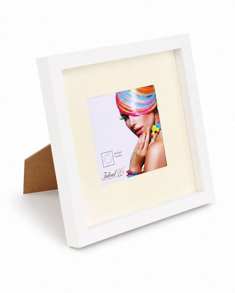 IDEAL TREND Bilderrahmen 3D Objektrahmen Holz Bilderrahmen quadratisch Wanddeko Collage Poster, für 1 Bilder (1 St), Natürliche Holzmaserung sichtbar, leichte F – Bild 4 von 5