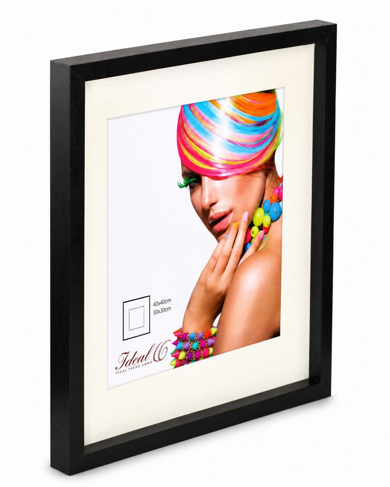 IDEAL TREND Bilderrahmen 3D Objektrahmen Holz Bilderrahmen quadratisch Wanddeko Collage Poster, für 1 Bilder (1 St), Natürliche Holzmaserung sichtbar, leichte F – Bild 3 von 5