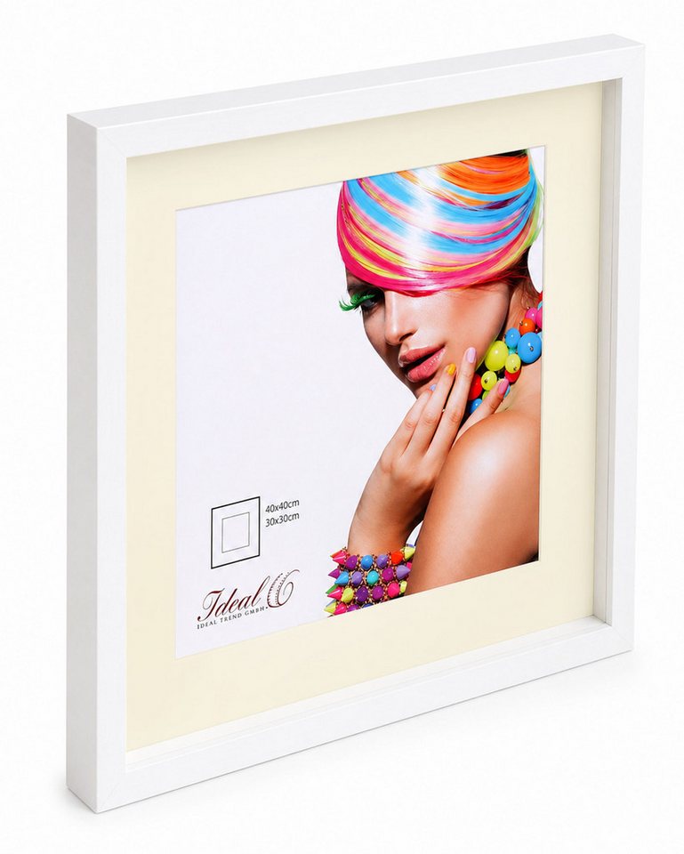 IDEAL TREND Bilderrahmen 3D Objektrahmen Holz Bilderrahmen quadratisch Wanddeko Collage Poster, für 1 Bilder (1 St), Natürliche Holzmaserung sichtbar, leichte F – Bild 4 von 5