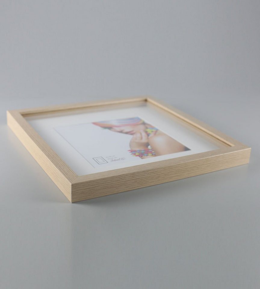 IDEAL TREND Bilderrahmen 3D Objektrahmen Holz Bilderrahmen quadratisch Wanddeko Collage Poster, für 1 Bilder (1 St), Natürliche Holzmaserung sichtbar, leichte F – Bild 5 von 5