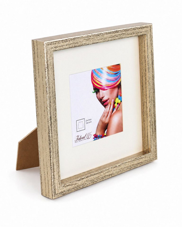 IDEAL TREND Bilderrahmen 3D Objektrahmen Holz Bilderrahmen quadratisch Wanddeko Collage Poster, für 1 Bilder (1 St), Natürliche Holzmaserung sichtbar, leichte F – Bild 5 von 5