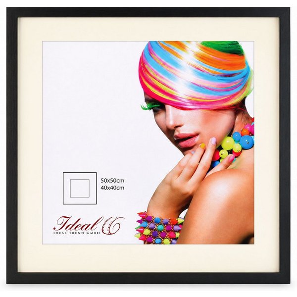 IDEAL TREND Bilderrahmen 3D Objektrahmen Holz Bilderrahmen quadratisch Wanddeko Collage Poster, für 1 Bilder (1 St), Natürliche Holzmaserung sichtbar, leichte F