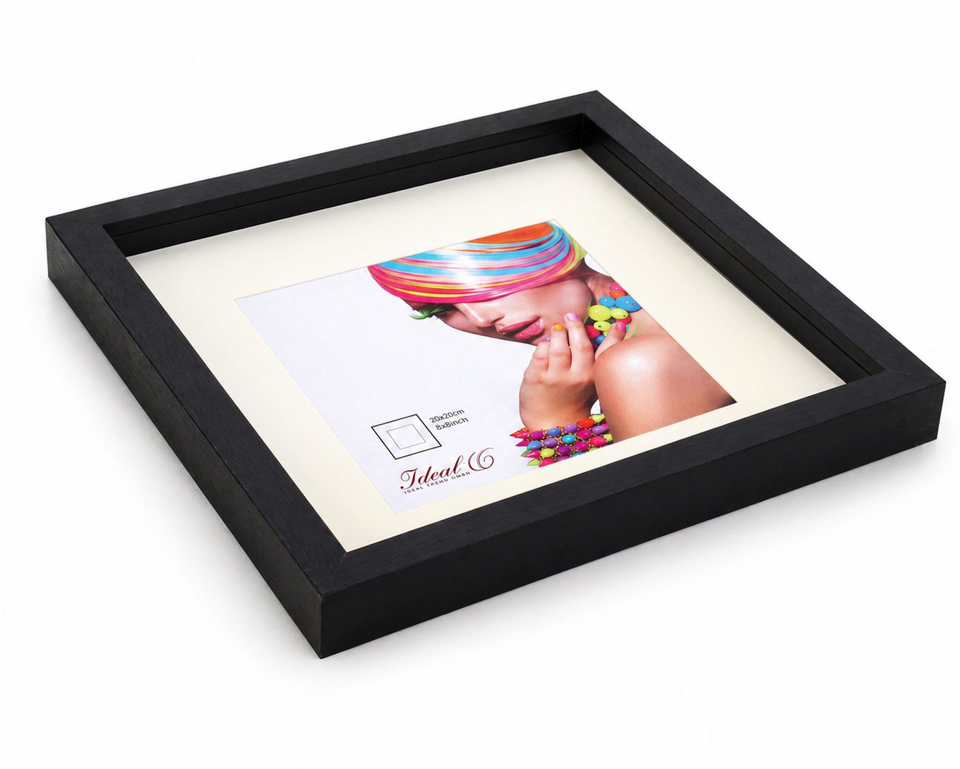 IDEAL TREND Bilderrahmen 3D Objektrahmen Holz Bilderrahmen quadratisch Wanddeko Collage Poster, für 1 Bilder (1 St), Natürliche Holzmaserung sichtbar, leichte F – Bild 4 von 5