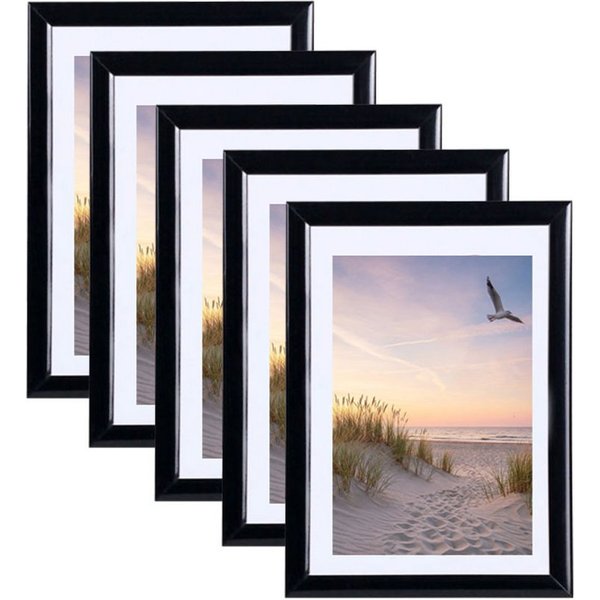 IDEAL TREND Bilderrahmen 3er 5er 10er Set Bilderrahmen Fotorahmen aus Kunststoff Bilder Foto Po, für 5 Bilder (5 St), bruchsicheres Kunststoffglas
