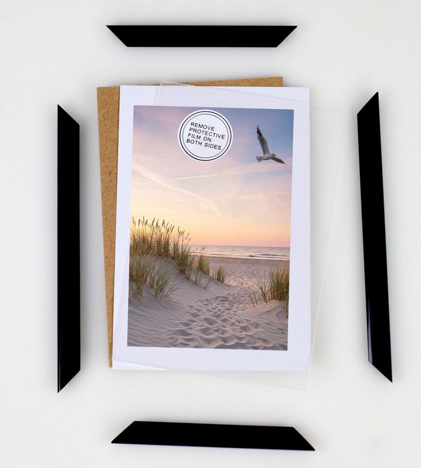 IDEAL TREND Bilderrahmen 3er 5er 10er Set Bilderrahmen Fotorahmen aus Kunststoff Bilder Foto Po, für 5 Bilder (5 St), bruchsicheres Kunststoffglas – Bild 3 von 5