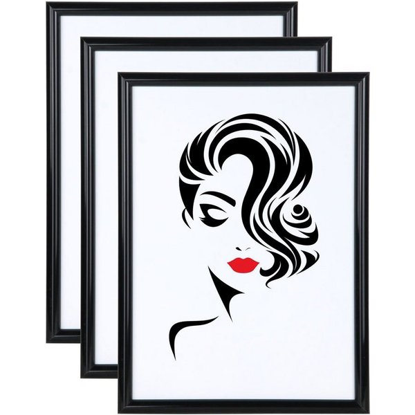 IDEAL TREND Bilderrahmen 3er 5er Set Classic Leichter Kunststoff Bilder Foto Rahmen Poster Sc