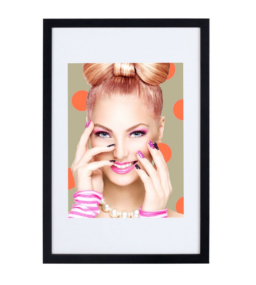 IDEAL TREND Bilderrahmen 3er 5er Set Holz Bilderrahmen Lifestyle Plexi Foto Rahmen Collage Wand, für 3 Bilder (3 St), Holz Bilderrahmen mit Papiereinleger und K – Bild 3 von 5