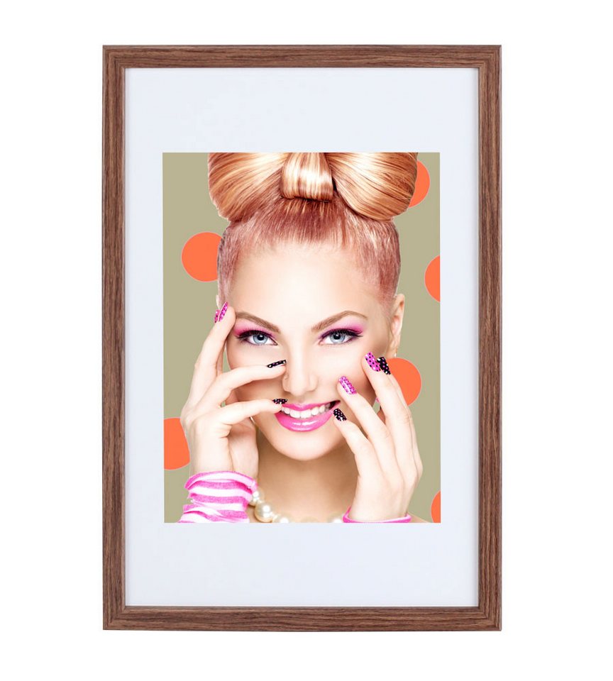 IDEAL TREND Bilderrahmen 3er 5er Set Holz Bilderrahmen Lifestyle Plexi Foto Rahmen Collage Wand, für 3 Bilder (3 St), Holz Bilderrahmen mit Papiereinleger und K – Bild 2 von 5