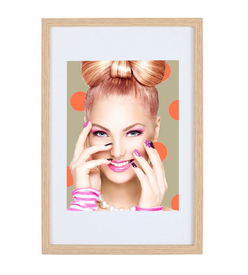 IDEAL TREND Bilderrahmen 3er 5er Set Holz Bilderrahmen Lifestyle Plexi Foto Rahmen Collage Wand, für 3 Bilder (3 St), Holz Bilderrahmen mit Papiereinleger und K – Bild 2 von 5