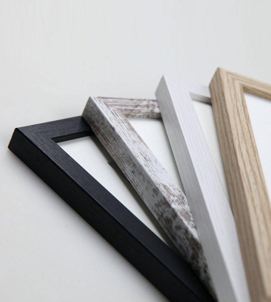 IDEAL TREND Bilderrahmen Holzbilderrahmen mit Passepartout Elegantes Design Foto Rahmen Collage, für 1 Bilder (1 St), Hochwertiges MDF, bruchsicheres Kunststoff – Bild 3 von 3