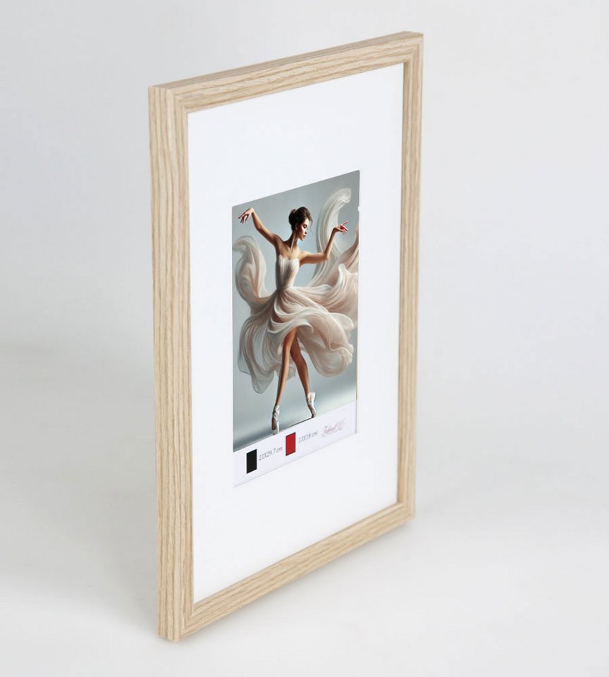 IDEAL TREND Bilderrahmen Holzbilderrahmen mit Passepartout Elegantes Design Foto Rahmen Collage, für 1 Bilder (1 St), Hochwertiges MDF, bruchsicheres Kunststoff – Bild 5 von 5