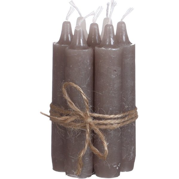ideas 4 seasons Spitzkerze Stabkerze 7er Set, Rustikale Tafelkerze, 11 x 2cm