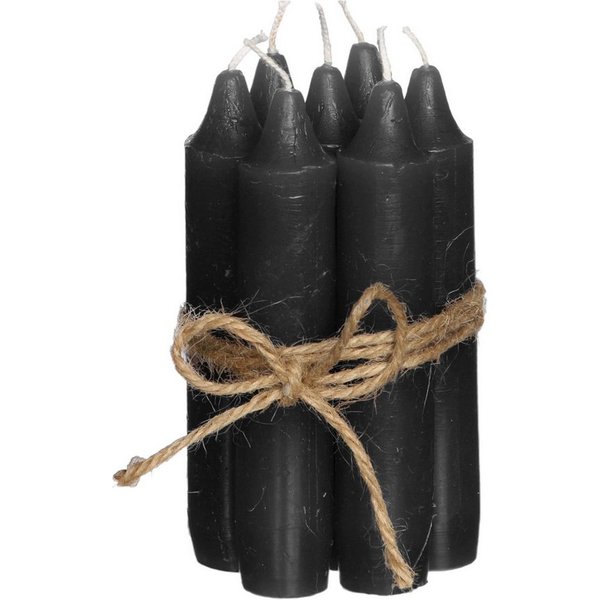 ideas 4 seasons Spitzkerze Stabkerze 7er Set, Rustikale Tafelkerze, 11 x 2cm