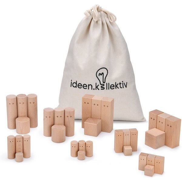 ideen.kollektiv Lernspielzeug einzelne Systembrett Pro Figuren - Premium Figuren aus Buchenholz, für systemische Aufstellung, Familienaufstellung & Coaching
