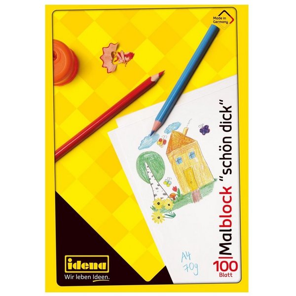 Idena Malblock Malblock - DIN A4, 100 Blatt, 70 g/m²