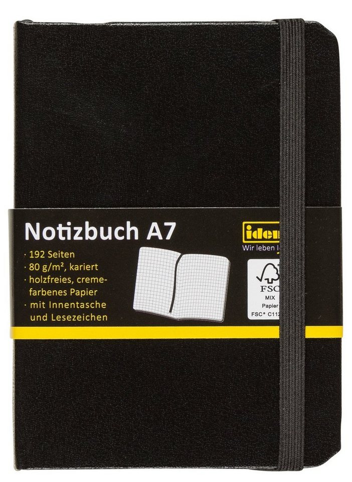 Idena Notizbuch Notizbuch - kariert, DIN A7, Hardcover, 80 g/m² – Bild 3 von 5