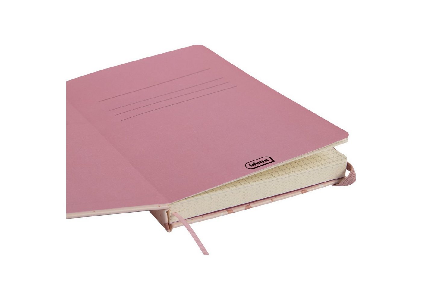 Idena Notizbuch Notizbuch Sparkle Rosé - kariert, 100 g/m² – Bild 5 von 5