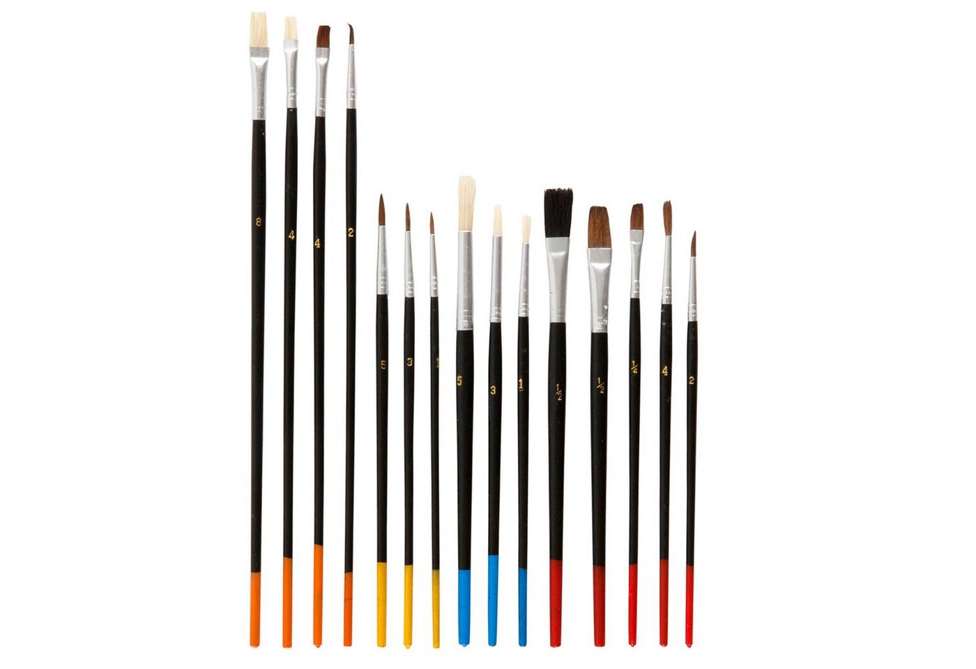 Idena Pinsel Pinsel-Set - 15-teilig, mit Haar-, Borsten- und Aquarellpinsel – Bild 3 von 5
