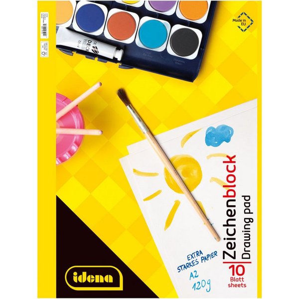 Idena Zeichenblock Zeichenblock - DIN A2, 10 Blatt, 120 g/m²